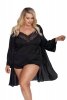 Laura black robe XL+ (czarny szlafrok)